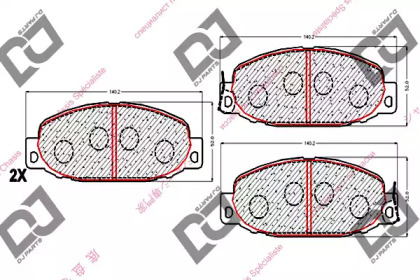 Комплект тормозных колодок DJ PARTS BP1791